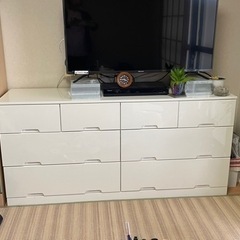 チェスト 収納家具 引き出し タンス 白　の画像