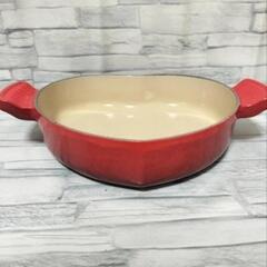 ル・クルーゼ プレート ダムール 20cm 調理器具 レッドの画像