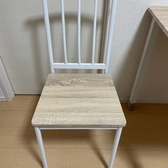 【美品】木目調テーブル&チェア×2の画像