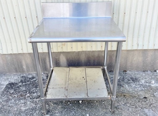 A 厨房作業台 業務用 ステンレス ステンレステーブル バックガード付き 厨房用品 ガス台 作業用品