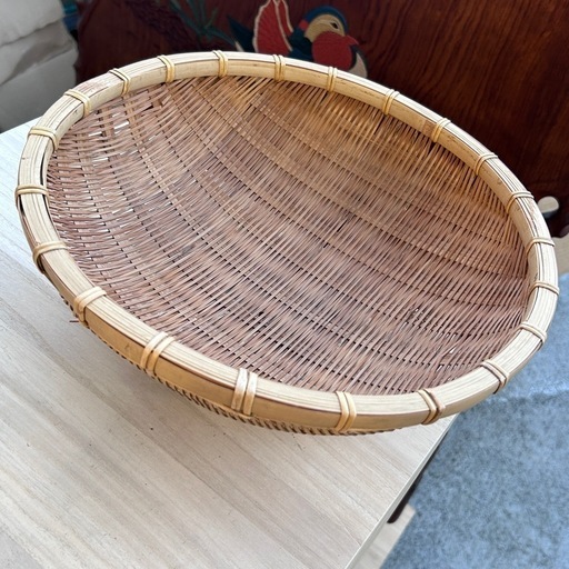 竹ざる　竹細工　32cm 古道具