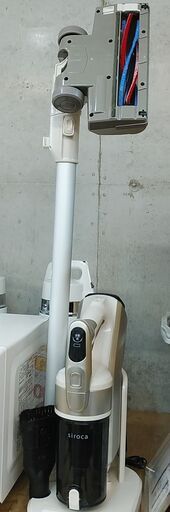 品質保証☆配達有り！5500円(税別）シロカ サイクロン式掃除機 充電式クリーナー 2021年製 付属品有り