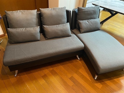 （美品)L型2人掛けソファークッションセット販売