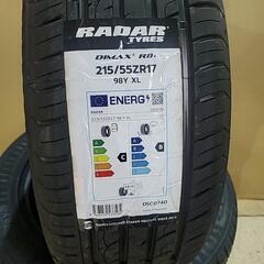 組み換え工賃込み☆新品215/55ZR17　レーダータイヤ　　　　　その1の画像
