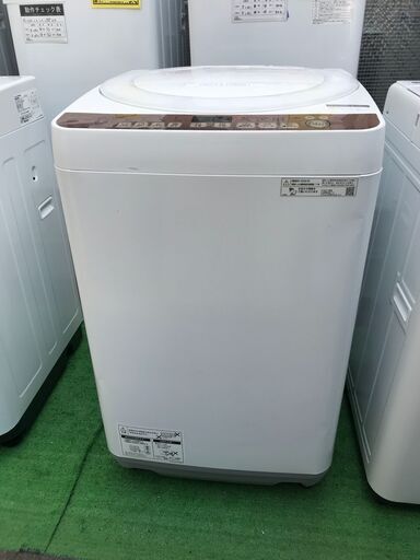 【FU1113】★シャープ[SHARP] ES-T712 全自動洗濯機 ホワイト 2022年製 7.0KG 生活家電 家電 大容量 大家族 ファミリー向け おしゃれ 簡易クリーニング済 堺市 【ジャングルジャングル深井店】