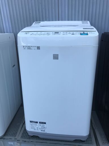 【FU1121】★シャープ SHARP 全自動洗濯機 ES-T5E7 2019年製 5.5KG 生活家電 家電 一人暮らし コンパクト おしゃれ 簡易クリーニング済 堺市 【ジャングルジャングル深井店】