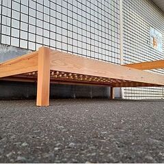 札幌【MUJI シングルサイズ フレーム パイン材突板】工具不要で