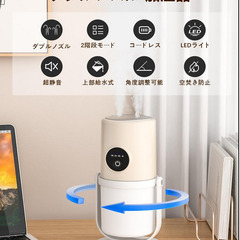 新品未使用　 卓上加湿器　7色LEDライトの画像
