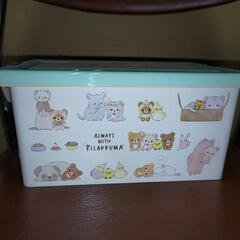 新古品☆【プライズ景品 】収納箱 コンテナボックス リラックマ グリーン ⑨の画像