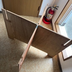 折りたたみ　DIY 丸テーブル　どこでもアウトドアテーブル　倉庫などに！の画像