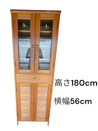 【ジメ1007-9】レトロ　食器棚