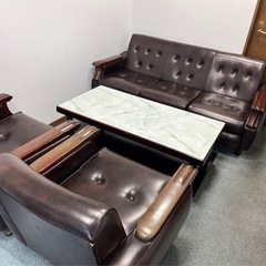 応接セット　５人掛け　合皮の画像