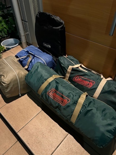 【10/11まで】Coleman キャンプセット　テント、タープ、エアーマット、シュラフ
