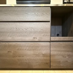 ※金額交渉可《大川家具》食器棚/キッチンカウンター　幅120  ...