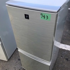 NO  543 ?福岡市内配送設置無料✨?　シャープ SHARP プラズマクラスター搭載冷蔵庫 (137L・つけかえどっちもドア) 2ドア ゴールド系 SJ-PD14X-N
