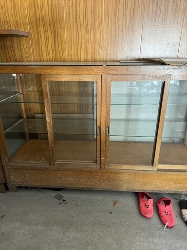 店舗用 什器 木枠ガラスショーケース①