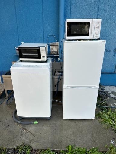 冷蔵庫　洗濯機　オーブン　電子レンジ　4点セット