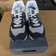 売約済！D151　ニューバランス ML574 NEW BALANCE スニーカー メンズ グリーン 緑 ブラック 黒 ML574DVB の画像
