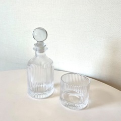 【未使用】グラスデカンタセットガラス花瓶の画像
