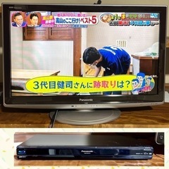 32型テレビ　ブルーレイレコーダーセット　パナソニック　ビエラ、...