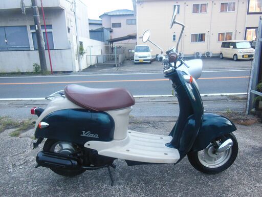 美車 YAMAHA 2st VINOビーノ　希少カラーダークブルーメタリック セル始動　メーターオーバーし速く好調 　プラグ　フィルター新品交換 他等お金かけ多数交換 納車整備点検済み 登録後すぐ乗り出せます。直接引き渡し　配送手配も可　SA10J　５AU　４JP　原付