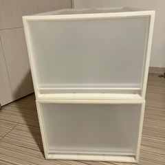 無印良品製　ポリプロピレン衣装ケース　引出し式　深二つ
