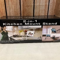 2in1 キッチン　タブレット・スマホマウントスタンドの画像