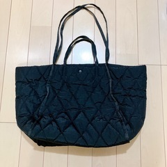 黒　キルティング　トートバッグ　しまむら