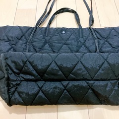 黒　キルティング　トートバッグ　しまむらの画像