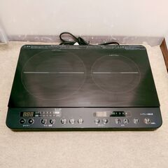 🍎アイリスオーヤマ 2口 IHクッキングヒーター 1400W IHK-W13-Bの画像