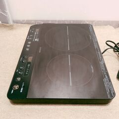 🍎アイリスオーヤマ 2口 IHクッキングヒーター 1400W IHK-W13-Bの画像