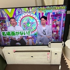4K 50インチ液晶テレビ　テレビボード付き