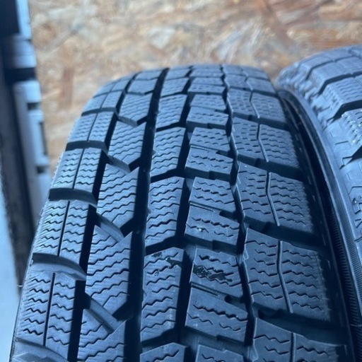 バリ山　DUNLOP ダンロップ　WM02 155/65R14 スタッドレス　タイヤ　2019年製　14インチ