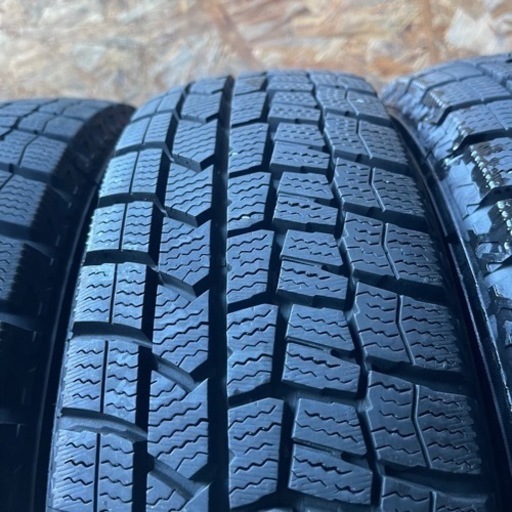 バリ山　DUNLOP ダンロップ　WM02 155/65R14 スタッドレス　タイヤ　2019年製　14インチ