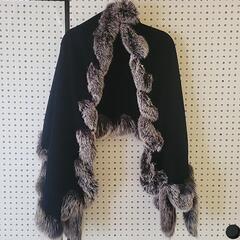 ベロア　毛皮　ショール