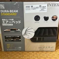 新品未開封★INTEX エアーベッド/シングルサイズ/電動ポンプ内蔵★100V 家庭用の画像