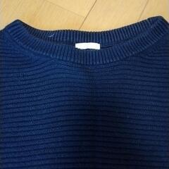 GU ネイビー　ニットの画像