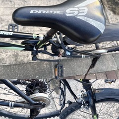 【お取引中】26インチ ドライド 子供用 ジュニア　自転車 黒×黄色 6段変速 スピードウォッチ付き 　の画像