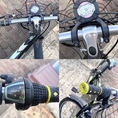 【お取引中】26インチ ドライド 子供用 ジュニア　自転車 黒×黄色 6段変速 スピードウォッチ付き 　の画像