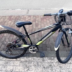 【お取引中】26インチ ドライド 子供用 ジュニア　自転車 黒×黄色 6段変速 スピードウォッチ付き 　の画像