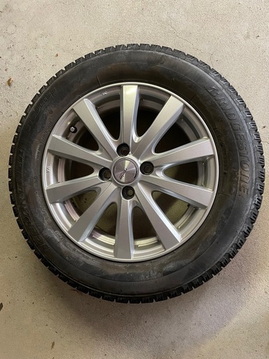 ブリヂストン スタッドレスタイヤ 185/65R15 + 15インチ シルバー 4本セット
