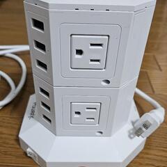 タワー型電源タップ8口&USB6口の画像