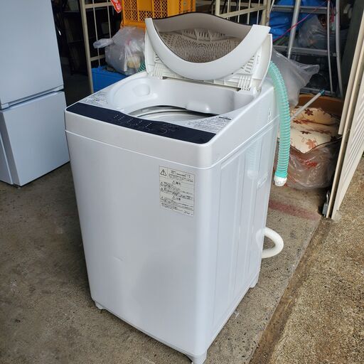 K 【直接引取】2019年製 東芝電気洗濯機 AW-5G6 中古品 クリーニング済み 全自動洗濯機