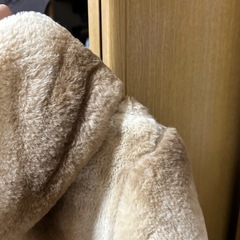 キャメルのふわふわアウターの画像