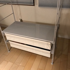 無印 収納 ユニットシェルフ　洋服ラック の画像