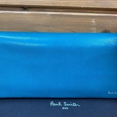 極美品　ポールスミス　Paul Smith フォールドエッジ　長財布　ターコイズブルーの画像