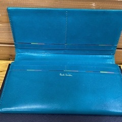 極美品　ポールスミス　Paul Smith フォールドエッジ　長財布　ターコイズブルーの画像