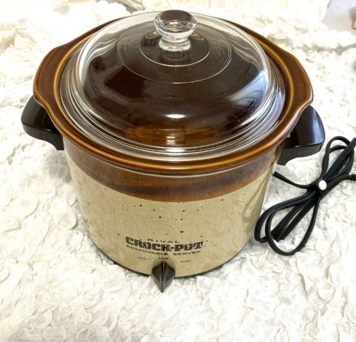 昭和レトロ IMAR FLEX　CROCK POT（クロックポット） 電気で煮込める陶器なべ　低温煮込み鍋