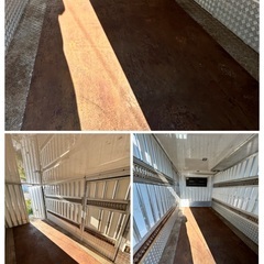 Y16. シマ鋼板 【格安】 2トン冷蔵冷凍コンテナ 幅217ｃｍ長さ458ｃｍ高さ220ｃｍ コンテナ 物置 倉庫 格安運送　江別市発の画像