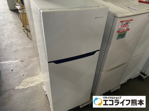 2019年製　ハイセンス　2ドア冷凍冷蔵庫　120L HR-B12C